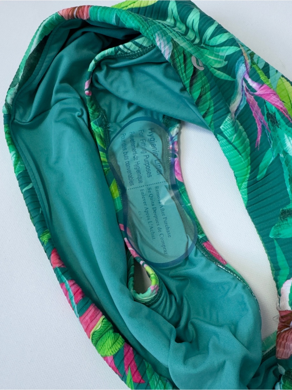 Next by Athena Tropical Print Ribbed Bikini Set Size M NWT V-Neck - Picture 9 of 16